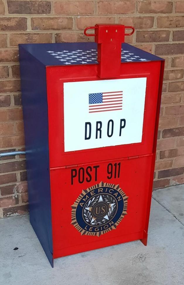Post 911 now has dropoff box for unserviceable flags Legiontown U.S.A.